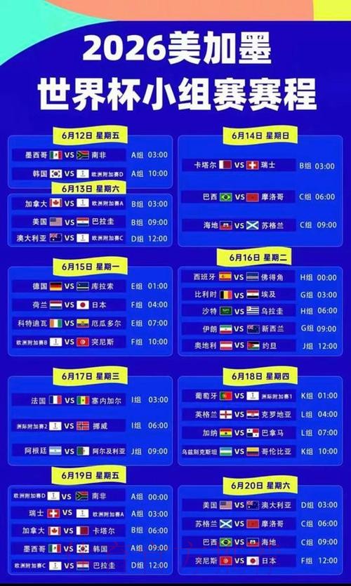 2026美加墨世界杯免费观看几点开始